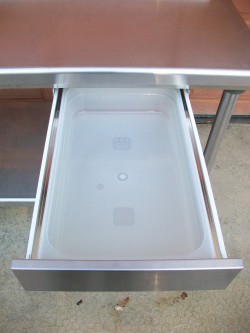 Table inox adossée